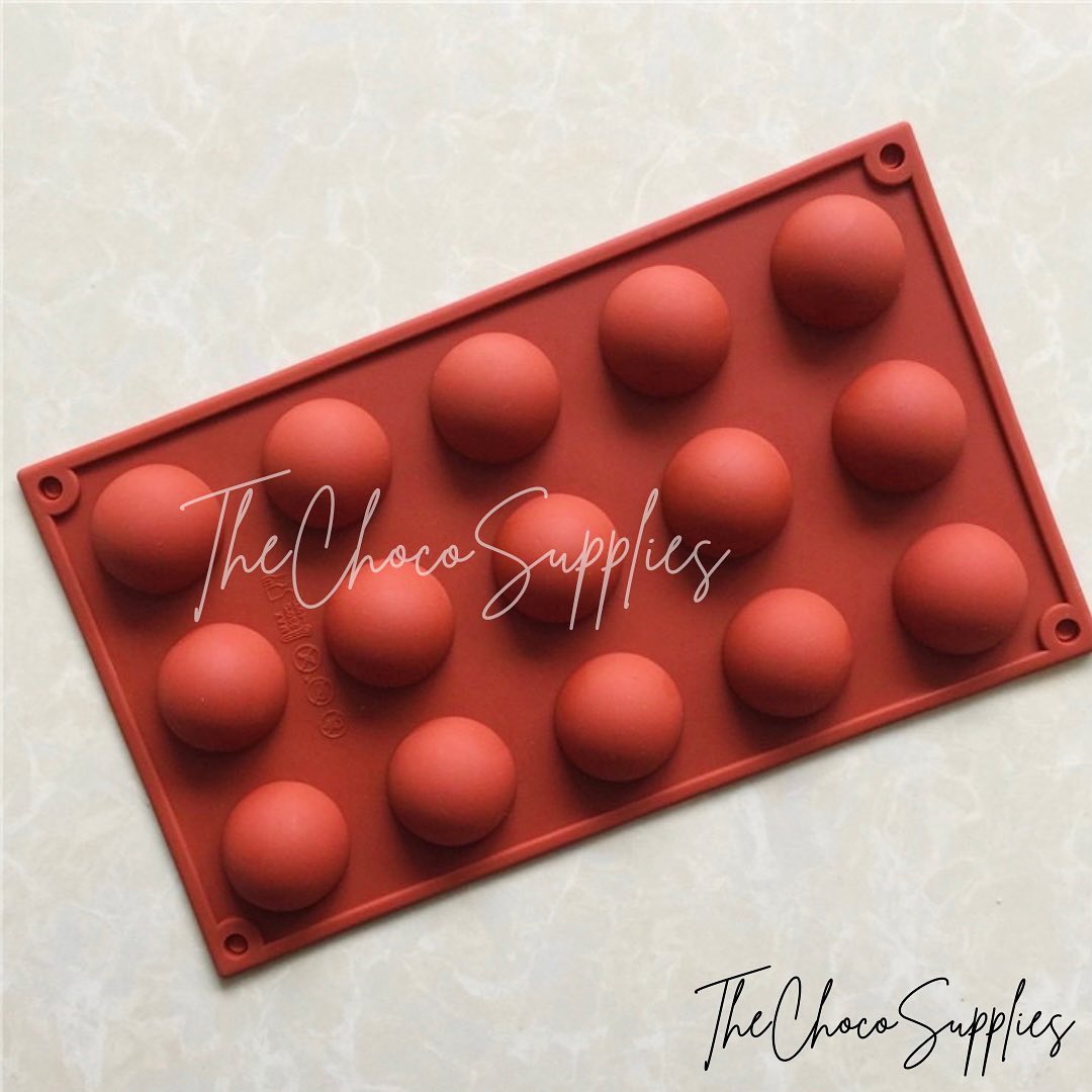 1.5inch 15 cavity Silicone Dome Mould TheChocoSupplies