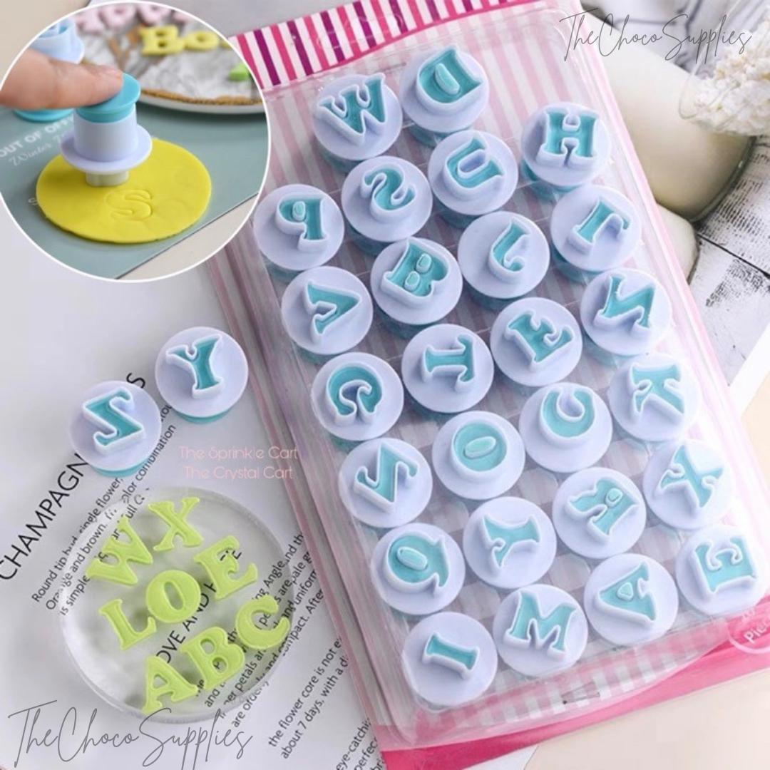 26 Pcs Capital Alphabet Cutters for Cake Decorating, Mini Plastic Fond –  DealYaSteal