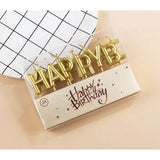Happy Birthday Candle set | Gold