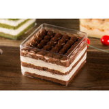 Transparent Acrylic Dessert/ Cake Tub with Lid | Pack of 12pcs