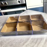 6 cavity Transparent Dry fruit Box | Hard Plastic | Pack of 5