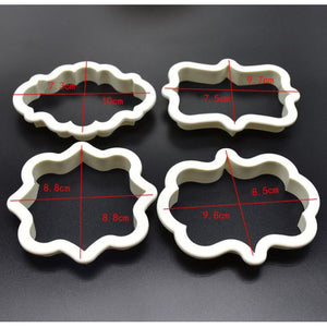 Fondant Vintage Frame Cutter (Set of 4)