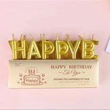 Happy Birthday Candle set | Gold