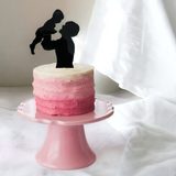 New Dad / Father Holding a baby Cake Topper | Black Colour