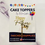Happy Father's Day | Medium Cake Topper | Pack of 5pcs