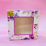 New Purple Floral Brownie Box of 4