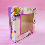 New Purple Floral Brownie Box of 4