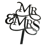 Mr. & Mrs. Cake Topper | Black |