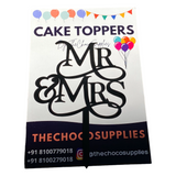 Mr. & Mrs. Cake Topper | Black |