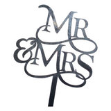 Mr. & Mrs. Cake Topper | Black |