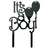 It's a Boy Cake Topper | Black