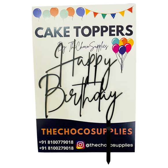 Modern Font HBD | Cake Topper