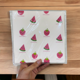 Strawberry and Watermelon Printed Butter Paper | Pack of 100pcs