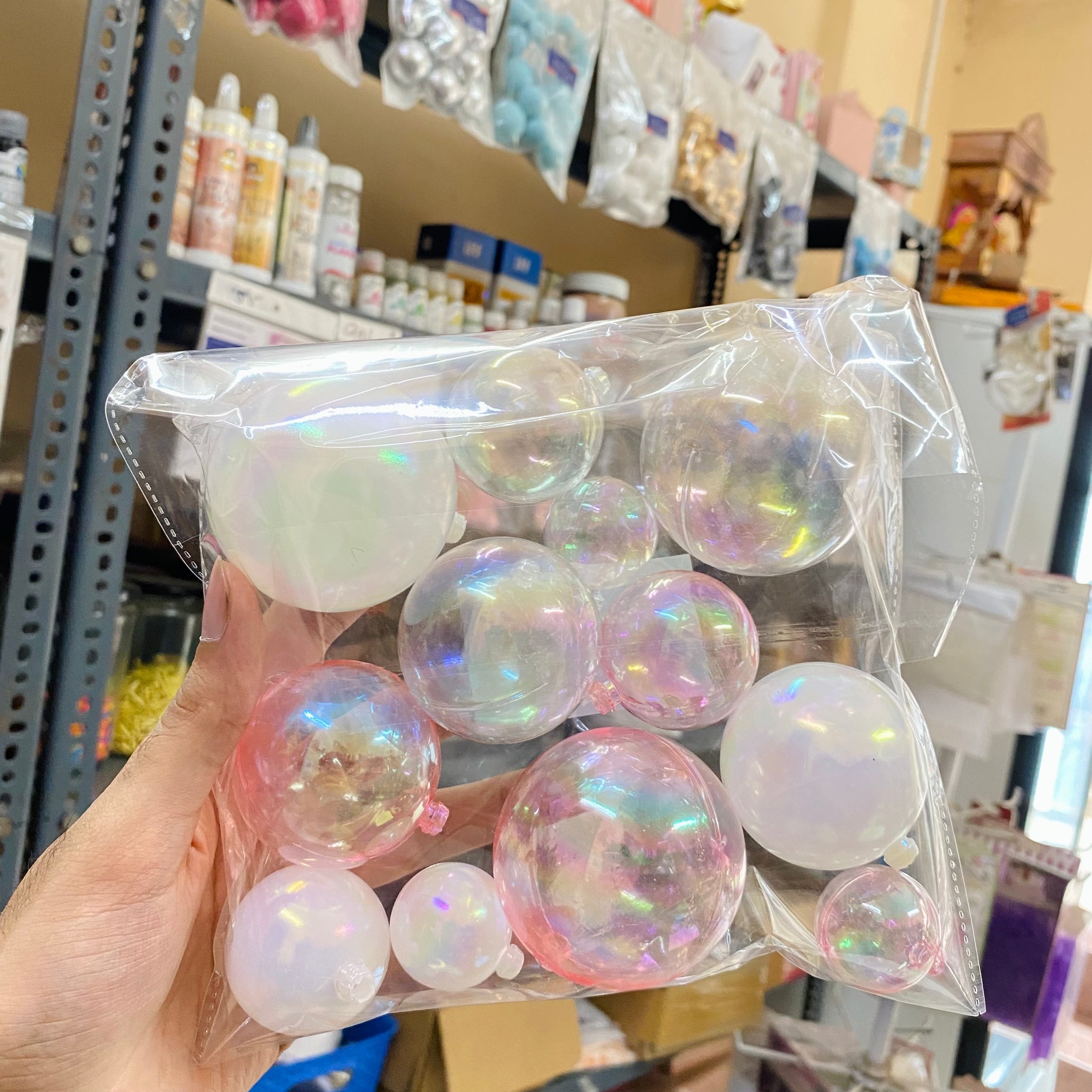 Buy Transparent Faux Balls for cake decoration