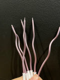 Spiral Candles (Pack Of 6pcs) | Metallic Pink