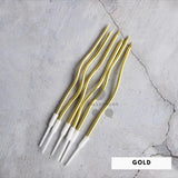 Spiral Candles (Pack Of 6pcs) | Gold