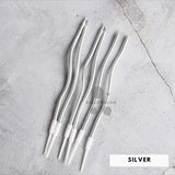 Spiral Candles (Pack Of 6pcs) | Silver