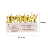 Happy Birthday Candle set | Gold
