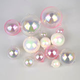 Premium Transparent Faux Balls | Pack of 12pcs | 3 colours mixed