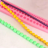Fondant Round Beads necklace Mould | 3 line | Silicone