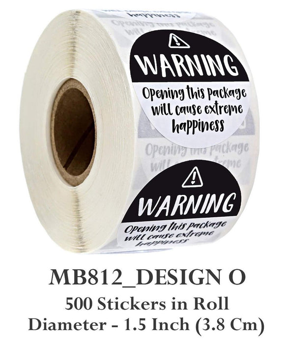 Warning 'Design O' Sticker 500pcs roll