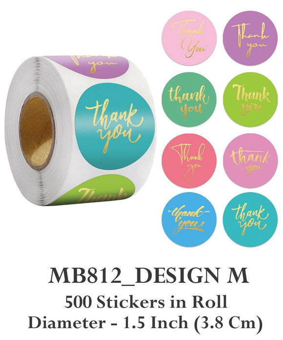 ThankYou 'Design M' Sticker 500pcs roll
