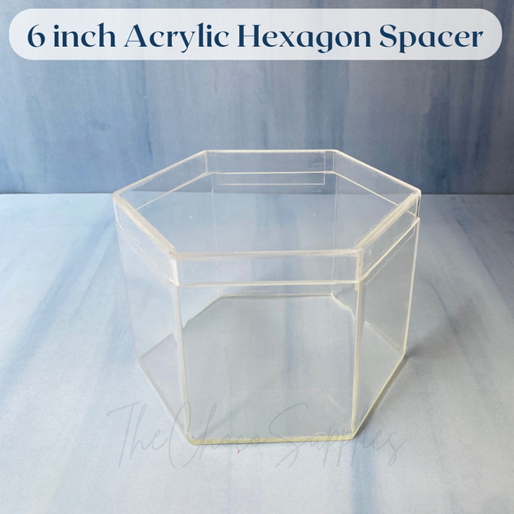 6 inches Hexagon | Acrylic Cake Spacer