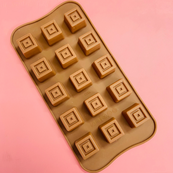 Square Shape Silicone | 15 Cavity Chocolate Mould