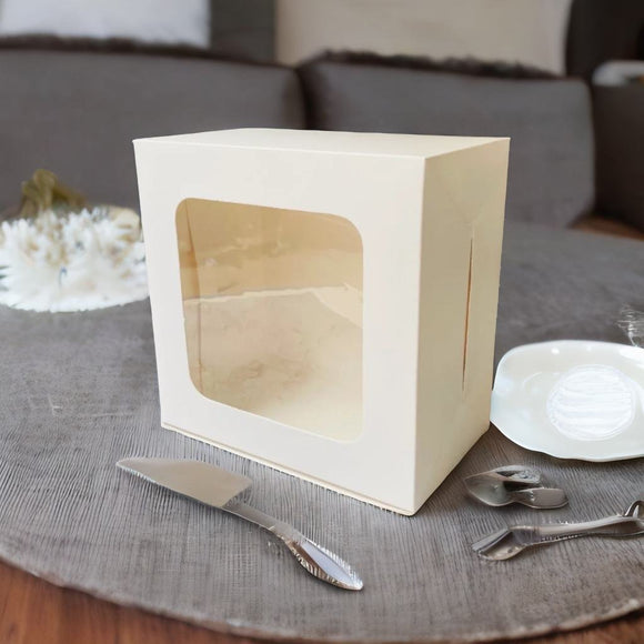 ITC White Window Cake Box | 1 pound | 8x8x5inch