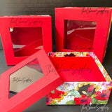 Red Floral Hamper Box (Set Of 3)