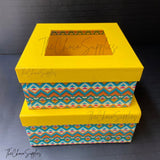 Yellow Hamper Box (Set Of 2)