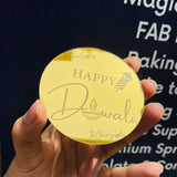 Happy Diwali Acrylic Coins (Pack of 10pcs)