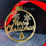 Merry Christmas Bell topper | Acrylic Charm/Cutout | Merry Christmas Hanging topper | (Pack of 10)