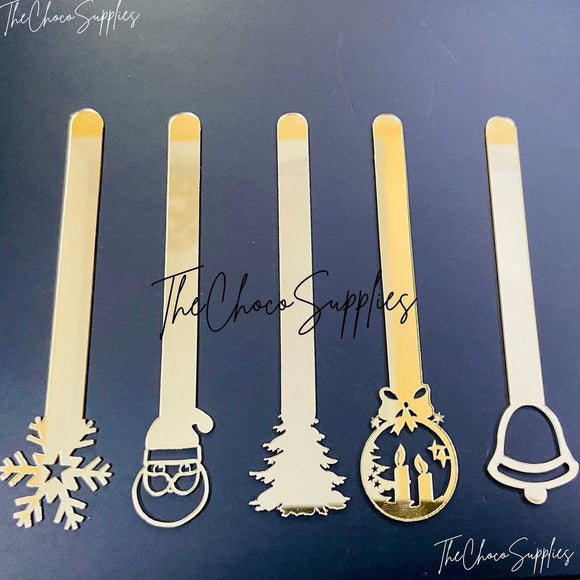 Christmas theme Acrylic Cakesicle Sticks | Pack of 25pcs
