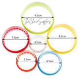 Round Two sided Cookie/Fondant Cutter (Set of 6)