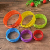 Round Two sided Cookie/Fondant Cutter (Set of 6)