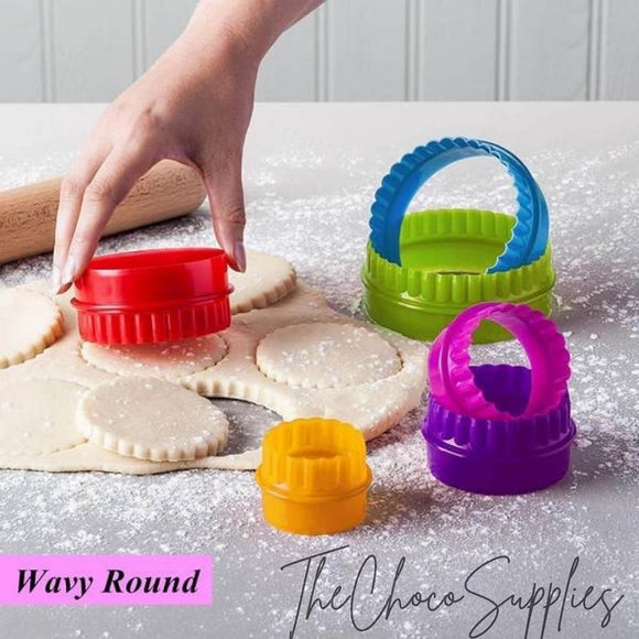 Round Two sided Cookie/Fondant Cutter (Set of 6)