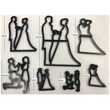 Couple Cutter | Wedding Cutter | Valentines Cutter (set of 9)