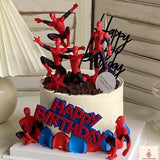 Spiderman Figurine Cake topper| Spiderman Action Figures | Set of 7.