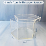 6 inches Hexagon | Acrylic Cake Spacer