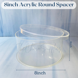 8 inches Round  | Acrylic Cake Spacer