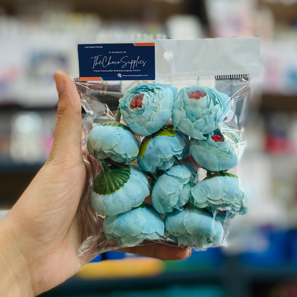 Turquoise Colour peonies | Pack of 10pcs