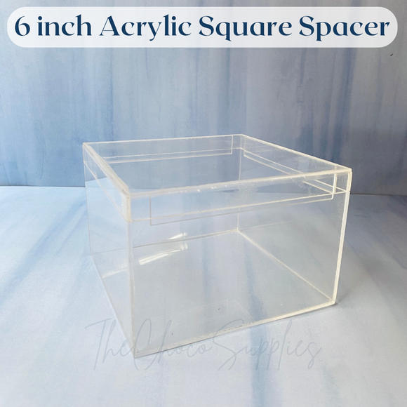 6 inches Square  | Acrylic Cake Spacer