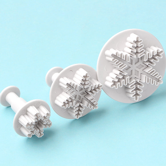 Frozen Snow Flake Plunger (set of 3)