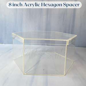 8 Inches Hexagon | Acrylic Cake Spacer