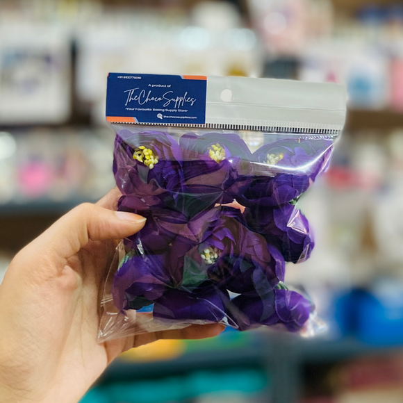 Violet colour peonies for cake decor