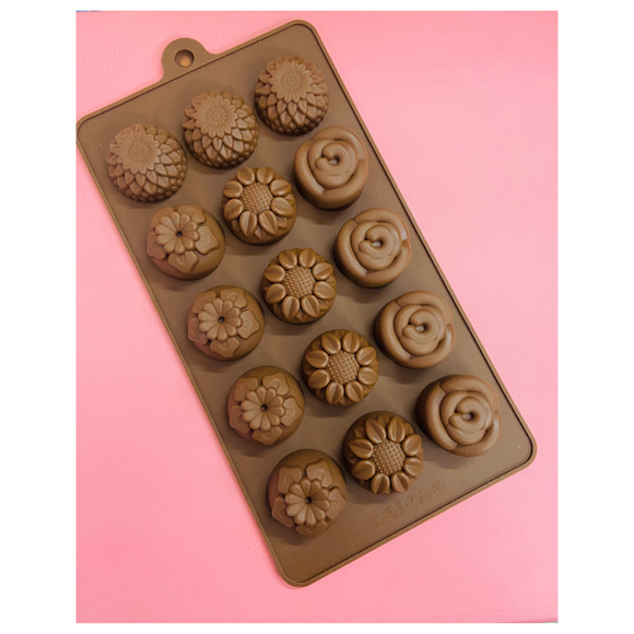 Tri Flower Silicone Mould  Design 2 – TheChocoSupplies