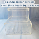8 Inches Square | Acrylic Cake Spacer