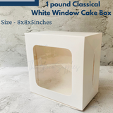 ITC White Window Cake Box | 1 pound | 8x8x5inch