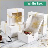 ITC White Window Cake Box | 1 pound | 8x8x5inch